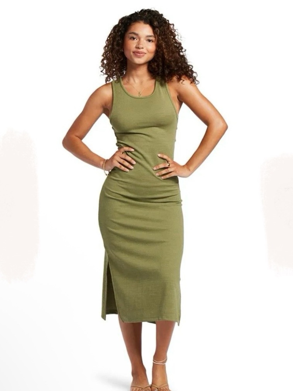 Roxy Good Keepsake Strappy Midi Dress - Loden Green Size XS